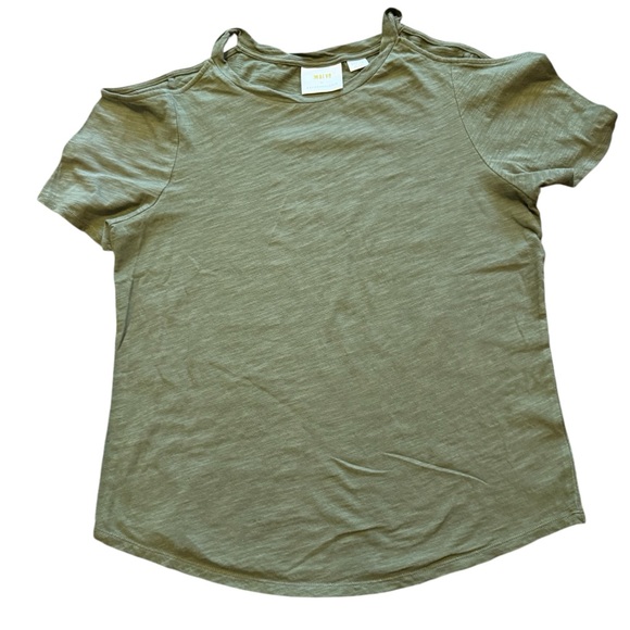 Maje cotton T-shirt size M olive colour in great condition - Picture 1 of 6